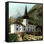 Church and Matterhorn, Zermatt, Switzerland-null-Framed Stretched Canvas