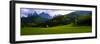 Church and Mountains in Background, Santa Maddalena, Val De Funes, Le Odle, Dolomites, Italy-null-Framed Photographic Print