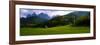 Church and Mountains in Background, Santa Maddalena, Val De Funes, Le Odle, Dolomites, Italy-null-Framed Photographic Print