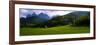 Church and Mountains in Background, Santa Maddalena, Val De Funes, Le Odle, Dolomites, Italy-null-Framed Photographic Print