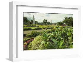 Church and Park in This Tourist Hub Town Near the Hot Springs and Arenal Volcano-Rob Francis-Framed Photographic Print
