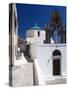 Church and Souvenir Shop at Santorini, Cyclades, Greek Islands, Greece, Europe-Sakis Papadopoulos-Stretched Canvas