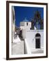 Church and Souvenir Shop at Santorini, Cyclades, Greek Islands, Greece, Europe-Sakis Papadopoulos-Framed Photographic Print