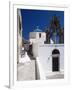 Church and Souvenir Shop at Santorini, Cyclades, Greek Islands, Greece, Europe-Sakis Papadopoulos-Framed Photographic Print