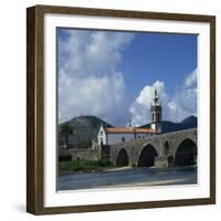 Church and the Medieval Ponte De Lima, Minho, Portugal, Europe-Christopher Rennie-Framed Photographic Print