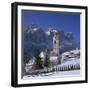 Church and Village of Colfosco, South Tirol, Trentino Alto Adige, Italy-null-Framed Photographic Print