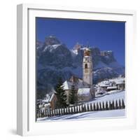 Church and Village of Colfosco, South Tirol, Trentino Alto Adige, Italy-null-Framed Photographic Print