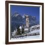 Church and Village of Colfosco, South Tirol, Trentino Alto Adige, Italy-null-Framed Photographic Print