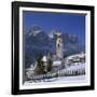 Church and Village of Colfosco, South Tirol, Trentino Alto Adige, Italy-null-Framed Photographic Print