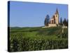 Church and Vineyards, Hunawihr, Alsace, France-John Miller-Stretched Canvas