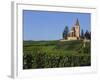 Church and Vineyards, Hunawihr, Alsace, France-John Miller-Framed Photographic Print