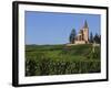 Church and Vineyards, Hunawihr, Alsace, France-John Miller-Framed Photographic Print