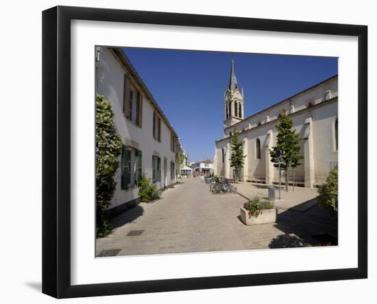 Church at La Couarde Sur Mer, Ile De Re, Charente-Maritime, France, Europe-Peter Richardson-Framed Premium Photographic Print