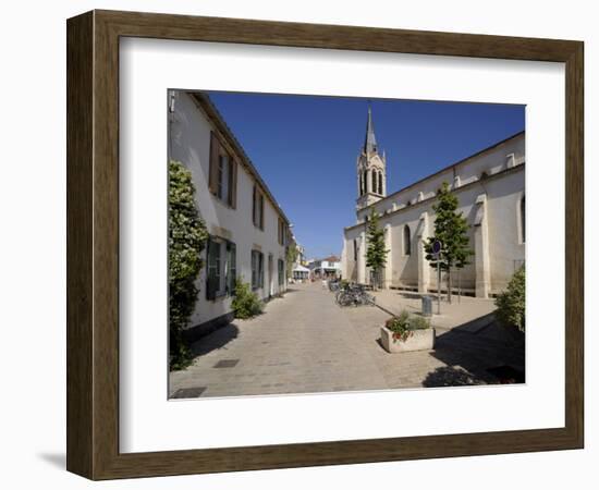 Church at La Couarde Sur Mer, Ile De Re, Charente-Maritime, France, Europe-Peter Richardson-Framed Photographic Print