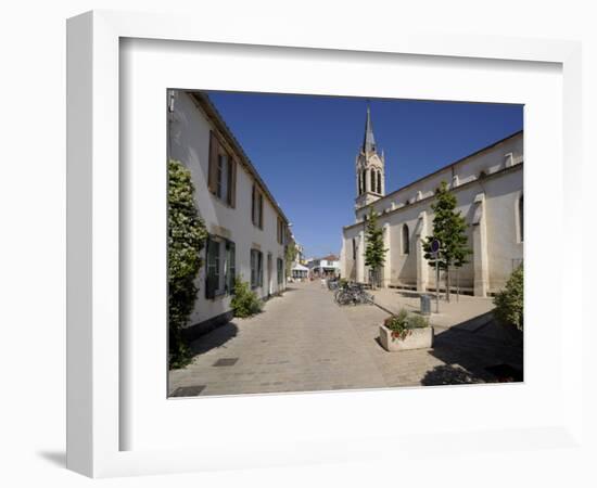 Church at La Couarde Sur Mer, Ile De Re, Charente-Maritime, France, Europe-Peter Richardson-Framed Photographic Print