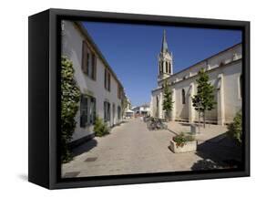 Church at La Couarde Sur Mer, Ile De Re, Charente-Maritime, France, Europe-Peter Richardson-Framed Stretched Canvas