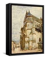 Church at Moret after the Rain, 1894 (Oil on Canvas)-Alfred Sisley-Framed Stretched Canvas