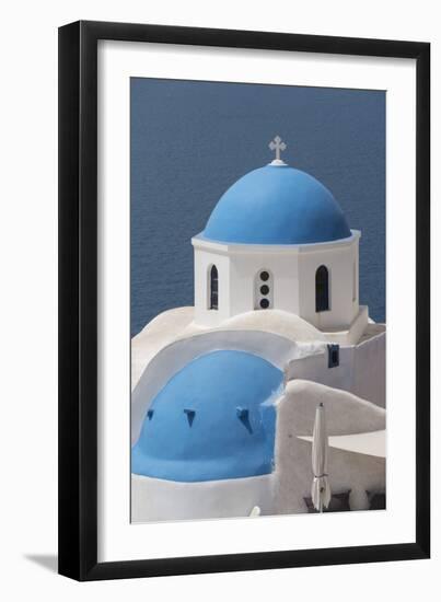 Church at Oia, Santorini, Cyclades, Greek Islands, Greece-Rolf Richardson-Framed Photographic Print