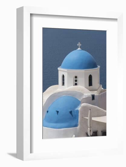 Church at Oia, Santorini, Cyclades, Greek Islands, Greece-Rolf Richardson-Framed Photographic Print