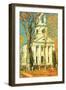 Church At Old Lyme, Connecticut-Childe Hassam-Framed Art Print