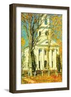 Church At Old Lyme, Connecticut-Childe Hassam-Framed Art Print