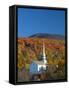 Church at Stowe, Vermont, New England, USA-Demetrio Carrasco-Framed Stretched Canvas