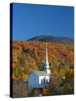 Church at Stowe, Vermont, New England, USA-Demetrio Carrasco-Stretched Canvas