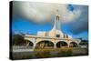 Church at Sunset on Saipan, Northern Marianas, Central Pacific, Pacific-Michael Runkel-Stretched Canvas