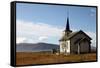 Church at Uninhabited Island of Helgoy, Troms, North Norway, Norway, Scandinavia, Europe-David Lomax-Framed Stretched Canvas