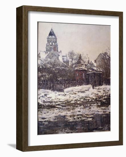 Church at Vetheuil, Winter-Claude Monet-Framed Giclee Print