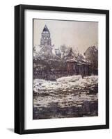 Church at Vetheuil, Winter-Claude Monet-Framed Giclee Print