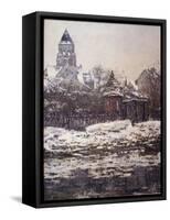 Church at Vetheuil, Winter-Claude Monet-Framed Stretched Canvas