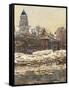 Church at Vetheuil-Claude Monet-Framed Stretched Canvas