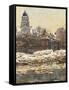 Church at Vetheuil-Claude Monet-Framed Stretched Canvas