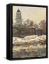 Church at Vetheuil-Claude Monet-Framed Stretched Canvas