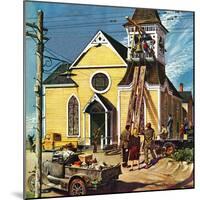 "Church Belfry Repair," April 20, 1946-E. Melbourne Brindle-Mounted Giclee Print