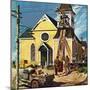 "Church Belfry Repair," April 20, 1946-E. Melbourne Brindle-Mounted Giclee Print