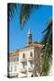 Church Bell Tower in Hvar Town Centre, Hvar Island, Dalmatian Coast, Croatia, Europe-Matthew Williams-Ellis-Stretched Canvas