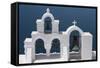 Church Bells, Oia, Santorini, Cyclades, Greek Islands, Greece-Rolf Richardson-Framed Stretched Canvas