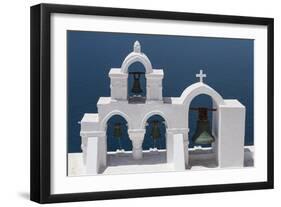 Church Bells, Oia, Santorini, Cyclades, Greek Islands, Greece-Rolf Richardson-Framed Photographic Print