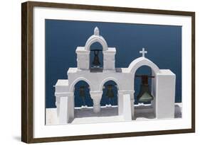 Church Bells, Oia, Santorini, Cyclades, Greek Islands, Greece-Rolf Richardson-Framed Photographic Print