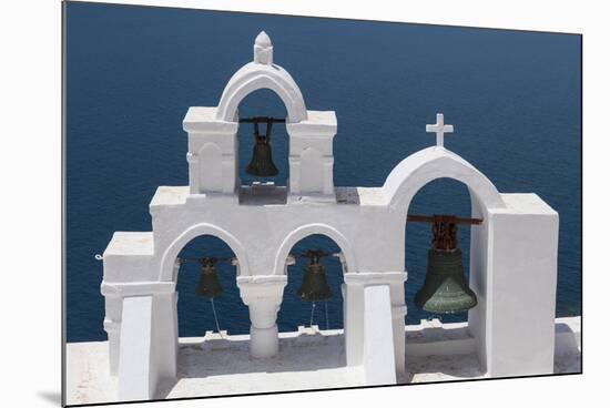 Church Bells, Oia, Santorini, Cyclades, Greek Islands, Greece-Rolf Richardson-Mounted Photographic Print