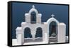 Church Bells, Oia, Santorini, Cyclades, Greek Islands, Greece-Rolf Richardson-Framed Stretched Canvas