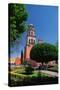 Church beside Plaza Garden-Danny Lehman-Stretched Canvas