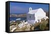 Church by Ormos Harbour, Ios Island, Cyclades, Greece-Gavin Hellier-Framed Stretched Canvas