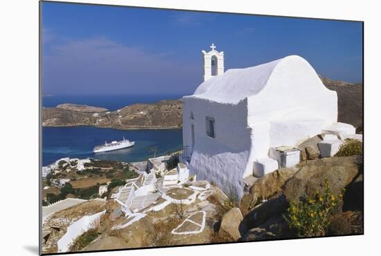 Church by Ormos Harbour, Ios Island, Cyclades, Greece-Gavin Hellier-Mounted Photographic Print