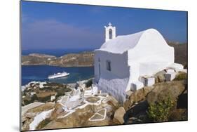 Church by Ormos Harbour, Ios Island, Cyclades, Greece-Gavin Hellier-Mounted Photographic Print