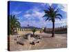 Church Courtyard, Arta, Mallorca, Spain-Hans Peter Merten-Stretched Canvas