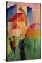 Church Decorated with Flags-Auguste Macke-Stretched Canvas