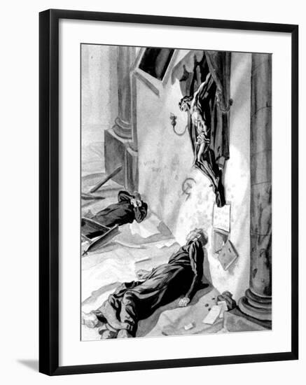 Church Defiled in the Spanish Civil War, 1937-null-Framed Photographic Print